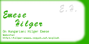 emese hilger business card